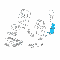 OEM Honda CR-V Heater, Left Front Seat-Back Diagram - 81524-T0G-L81