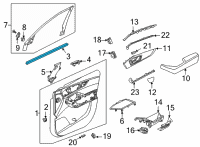 OEM 2022 Acura MDX Weatherstrip, Front Right Dr Diagram - 72335-TYA-A01