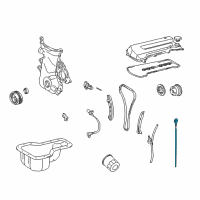 OEM 2000 Toyota Corolla Gage Sub-Assy, Oil Level Diagram - 15301-22020