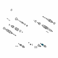 OEM 1999 Lexus RX300 Clamp, Rear Drive Shaft Diagram - 42345-48040