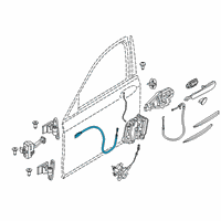 OEM 2018 BMW 640i xDrive Gran Turismo Bowden Cable Front Door Diagram - 51-21-7-382-566