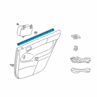 OEM 1996 Honda Civic Weatherstrip, RR. Door (Inner) Diagram - 72835-S04-003