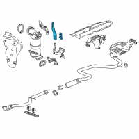 OEM 2021 GMC Terrain Catalytic Converter Upper Bracket Diagram - 12665795