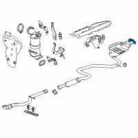 OEM 2017 Chevrolet Malibu Muffler & Pipe Hanger Diagram - 23156335