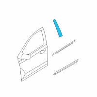 OEM Ford Edge Rear Molding Diagram - 8T4Z-7820555-A