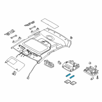 OEM 2017 Hyundai Ioniq Overhead Console Lamp Assembly Diagram - 92800-G7000-TTX