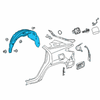 OEM Lexus RX450h Liner, Rear Wheel Housing Diagram - 65637-0E060