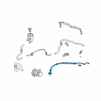 OEM Honda Element Hose, Power Steering Feed (Driver Side) Diagram - 53713-SCV-A02