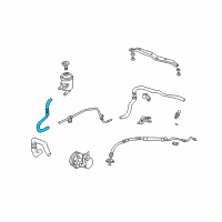 OEM Honda Element Hose, Power Steering Oil Tank Diagram - 53733-SCV-A01