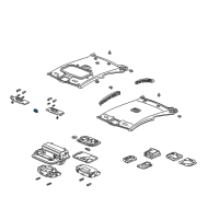 OEM Honda Civic Holder, Sunvisor *YR239L* (KI IVORY) Diagram - 88217-S01-A01ZJ