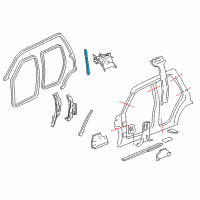 OEM Chevrolet Trailblazer EXT Front Weatherstrip Diagram - 25775653