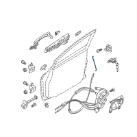 OEM 2016 Nissan Versa Note Rod-Key Lock, RH Diagram - 80514-3WC0A