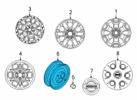 OEM 2012 Nissan Pathfinder Spare Tire Wheel Assembly Diagram - 40300-ZP57A