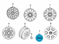 OEM Nissan Frontier ORNAMENT-DISC WHEEL Diagram - 40342-9BU0A