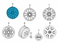 OEM 2022 Nissan Frontier WHEEL-ALUMINUM Diagram - 40300-9BU3K