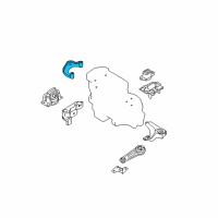 OEM 2010 Nissan Versa Engine Mounting Stay, Right Diagram - 11237-EL20A