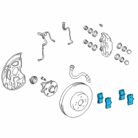 OEM Lexus LS430 Front Disc Brake Pad Kit Diagram - 04465-50240