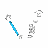 OEM Lexus RX450hL ABSORBER, Shock, Rear Diagram - 48531-48440