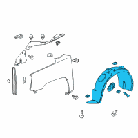 OEM 2016 GMC Terrain Fender Liner Diagram - 23271689