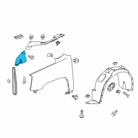 OEM 2010 GMC Terrain Splash Shield Diagram - 25840473