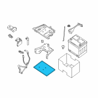 OEM 2014 Nissan Pathfinder Tray-Battery Diagram - 24428-3Z000