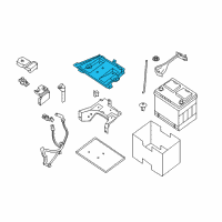 OEM 2019 Infiniti QX60 Bracket Assembly-Battery Mounting Diagram - 64860-9PJ0A