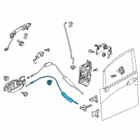 OEM 2018 Honda Fit Cable, Rear Front Door Lock Diagram - 72133-T5R-A01
