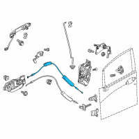 OEM 2018 Honda Fit Cable, Front Inside H Diagram - 72131-T5R-A01