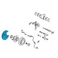 OEM 2004 Honda Accord Splash Guard, Right Rear Diagram - 43253-SDA-A51