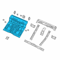 OEM 2020 Jeep Gladiator Pan-Rear Floor Diagram - 68342066AA