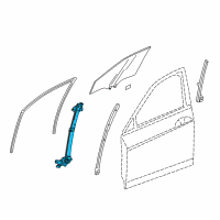 OEM 2018 Acura RLX Regulator Assembly, Right Front Door Power Diagram - 72210-TY2-A01