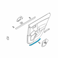 OEM 2008 Hyundai Azera Weatherstrip-Rear Door Trim Lower LH Diagram - 83356-3L000-J9