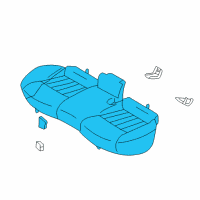 OEM 2013 Infiniti FX37 Cushion Assembly Rear Seat Diagram - 88300-1CB5C