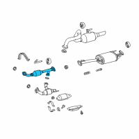 OEM 2019 Lexus GX460 Front Exhaust Pipe Assembly Diagram - 17410-38500