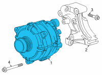 OEM 2021 Cadillac Escalade ESV Alternator Diagram - 13534129