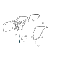 OEM 2007 Lexus GS450h Weatherstrip, Rear Door, No.3 RH Diagram - 67895-30020