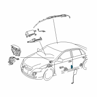 OEM 2007 Toyota Corolla Side Sensor Diagram - 89831-02030