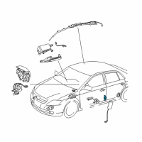 OEM 2010 Toyota Avalon Side Sensor Diagram - 89831-02030