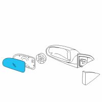 OEM 2010 Hyundai Elantra Mirror & Holder-Outside Rear, RH Diagram - 87621-2H520