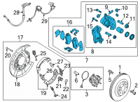 OEM 2015 Hyundai Genesis Brake Assembly-Rear Wheel, LH Diagram - 58210-3M300