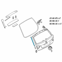 OEM BMW 335i xDrive Gas Pressurized Spring For Trunk Lid Diagram - 51-24-7-127-875