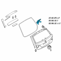 OEM 2012 BMW 328i Left Trunk Lid Hinge Diagram - 41-62-7-152-675