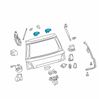OEM Lexus Hinge Assembly, Back Doo Diagram - 68810-60021