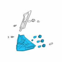 OEM 2012 Honda CR-V Light Assy, L Tail Diagram - 33550-T0A-A01
