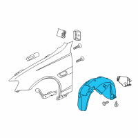 OEM 2014 Chevrolet Caprice Fender Liner Diagram - 92270537