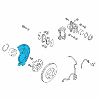 OEM Hyundai Veloster Cover-Front Brake Disc Dust RH Diagram - 51756-A5000