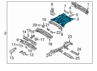 OEM 2022 Hyundai Tucson PANEL-REAR FLOOR Diagram - 65511-P0000