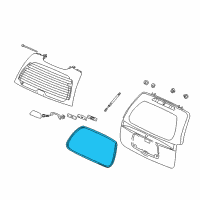 OEM Chevrolet Trailblazer Weatherstrip Asm-Lift Gate Window Diagram - 25830971