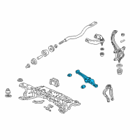OEM 2001 Honda Accord Arm, Right Front (Lower) Diagram - 51355-S84-A00