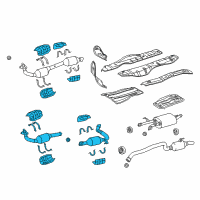 OEM 2009 Toyota Sequoia Front Pipe Diagram - 17450-0S140